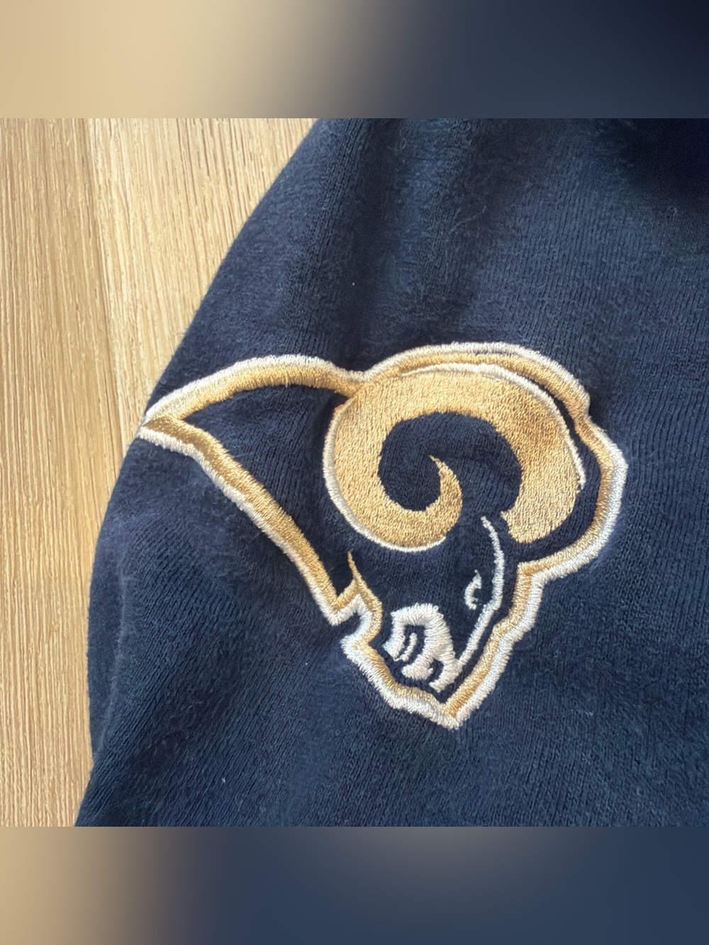 NFL Team Apparel Los Angeles Rams Pullover Hoodie Blue Men’s Large - Picture 4 of 4